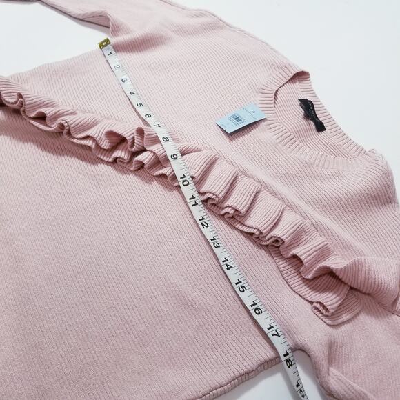 Ann Taylor Ruffle Knit Sweater Blouse - Picture 5 of 10